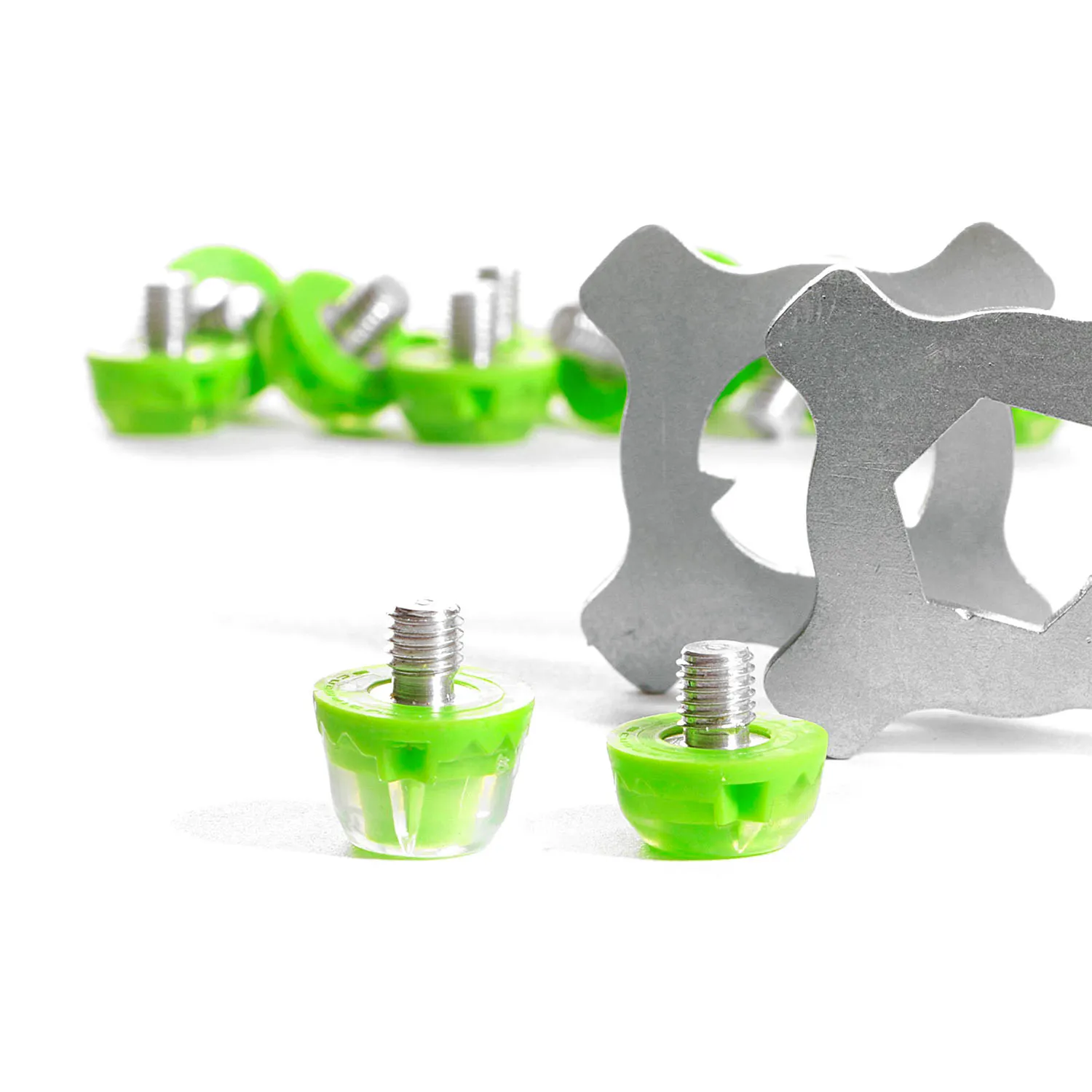 12x tacos TPU estándar Studiamonds verde + 2 llaves
