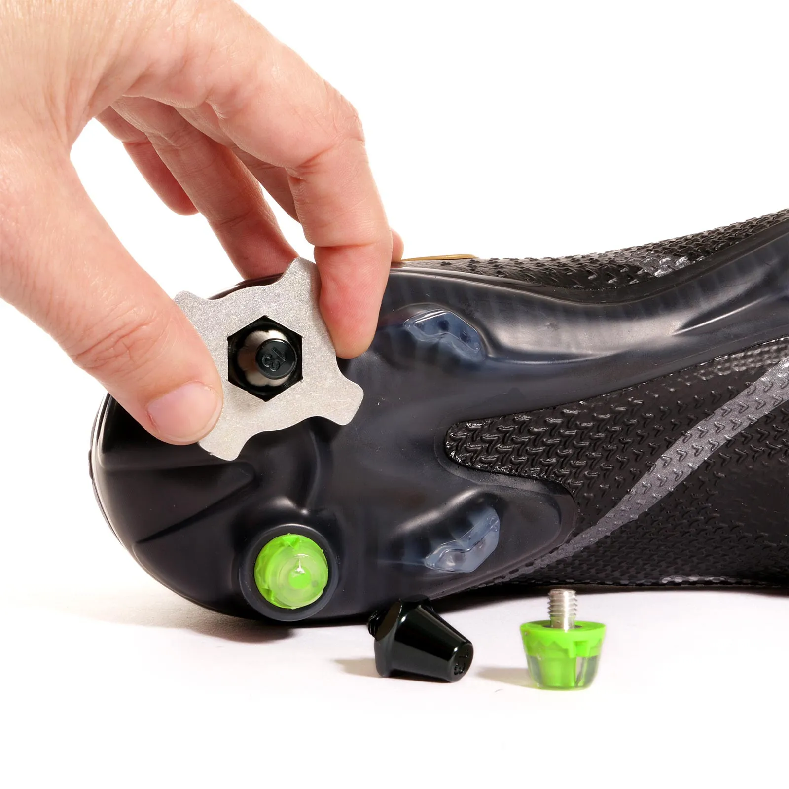 14x tacos goma TPU botas fútbol estándar Studiamonds verde