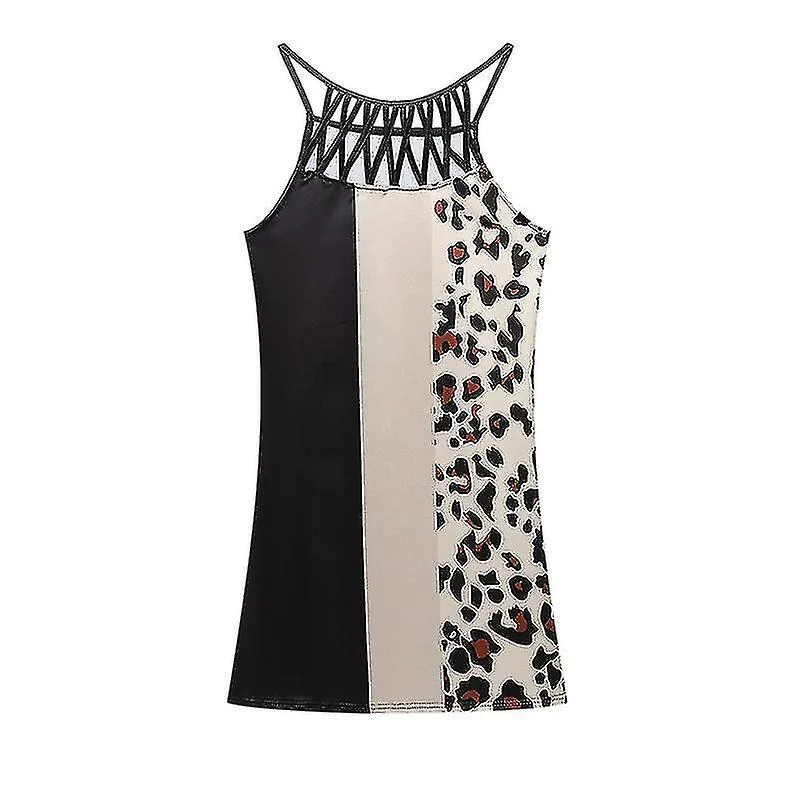 2022 Vestido de cuello de malla para mujeres Sexy Halter Dress