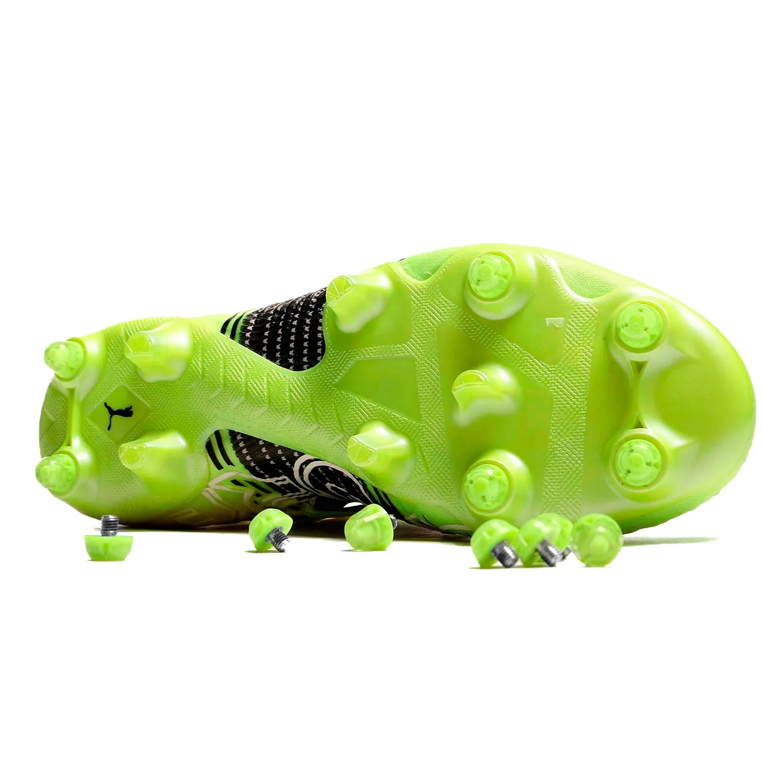 2x tacos goma TPU botas fútbol estándar Studiamonds amarillo