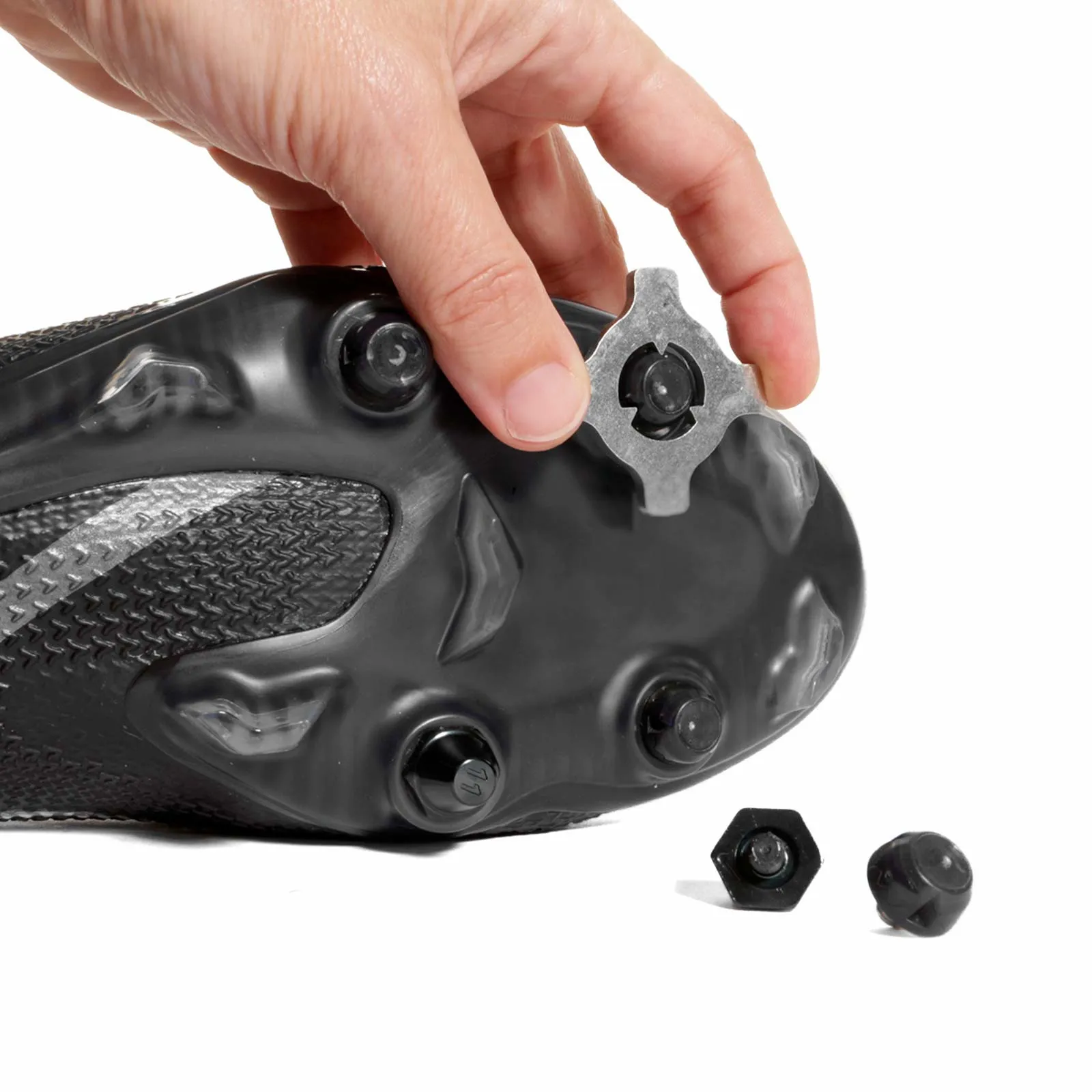 2x tacos goma TPU botas fútbol estándar Studiamonds negro