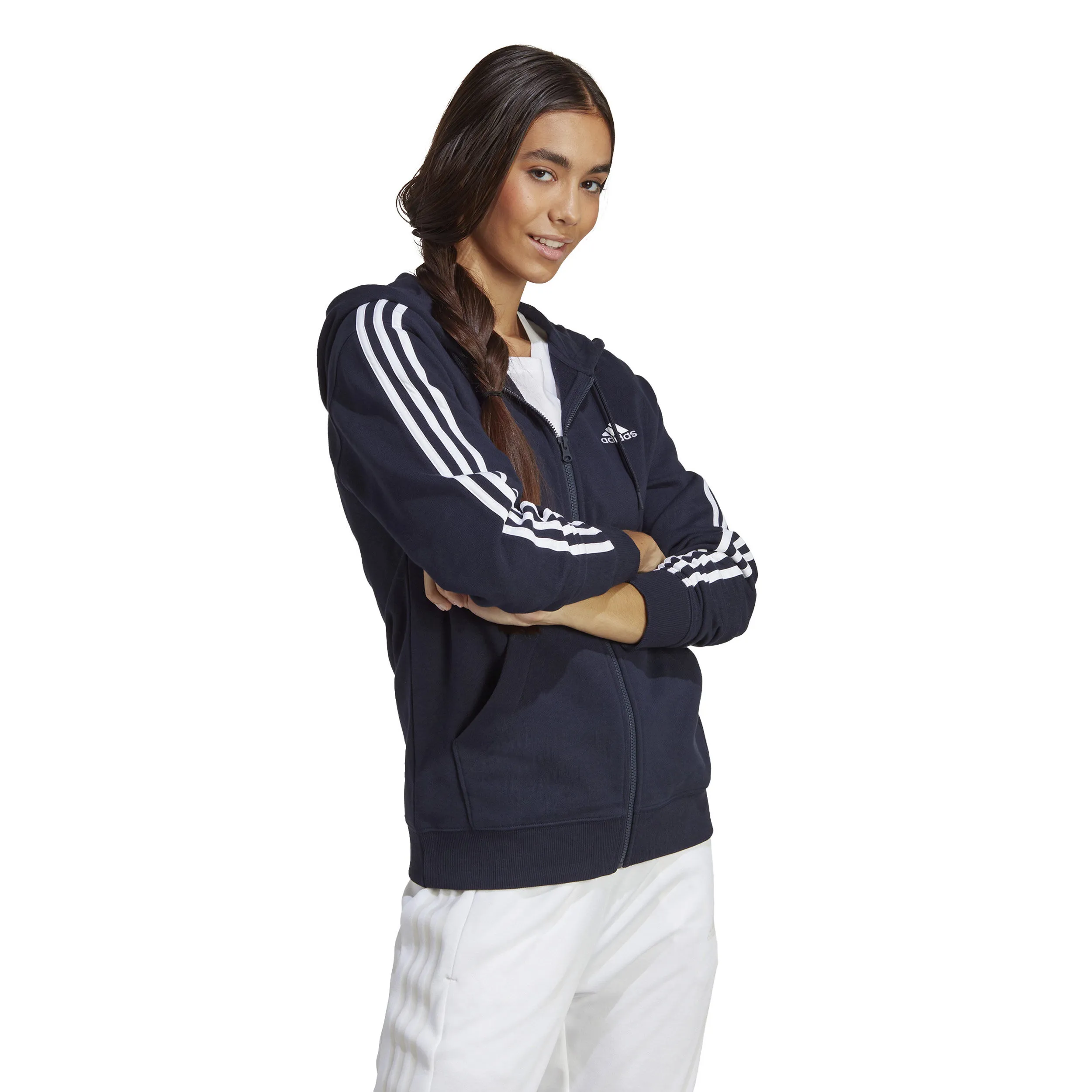 3 Stripes French Terry Sudadera Con Cremallera Mujeres