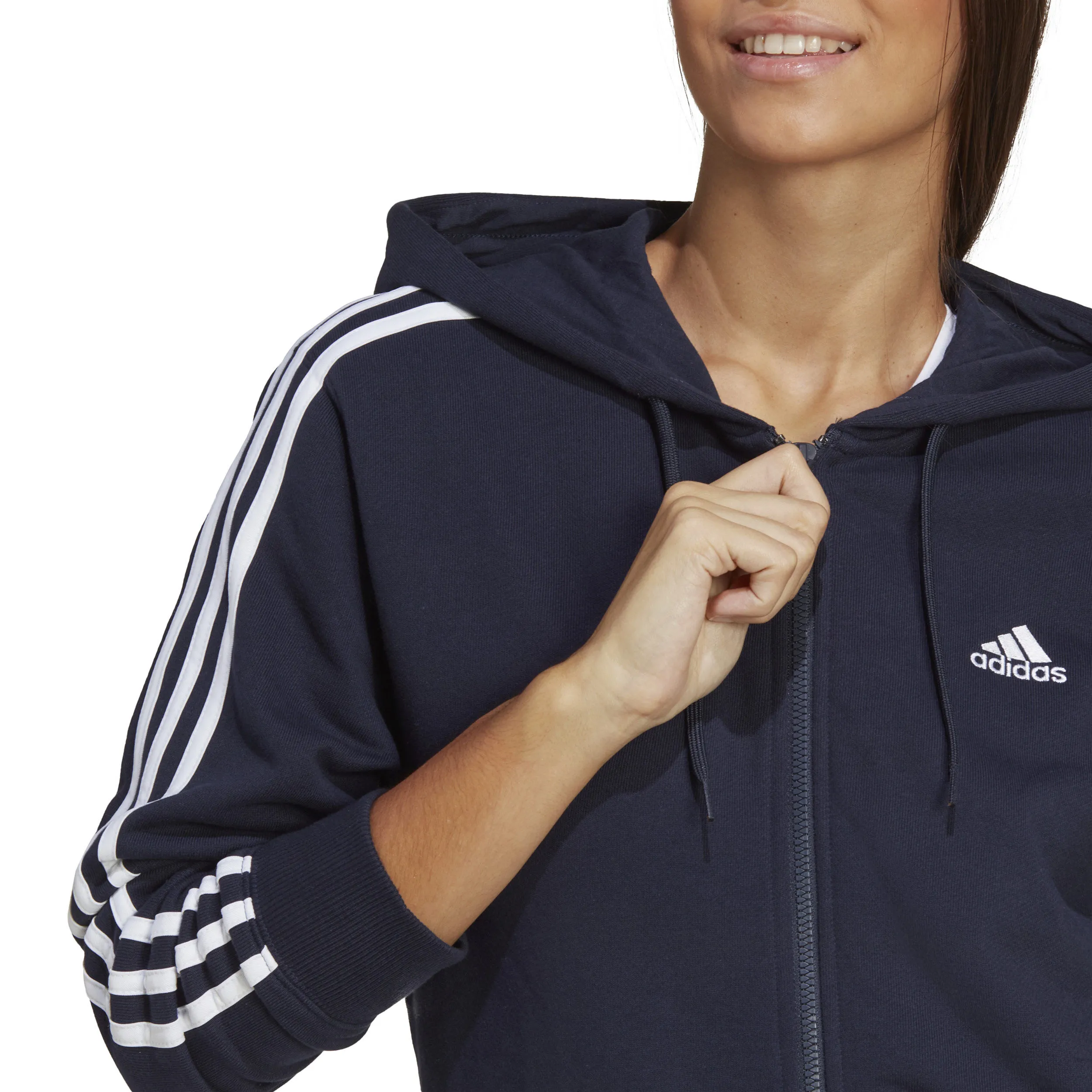 3 Stripes French Terry Sudadera Con Cremallera Mujeres