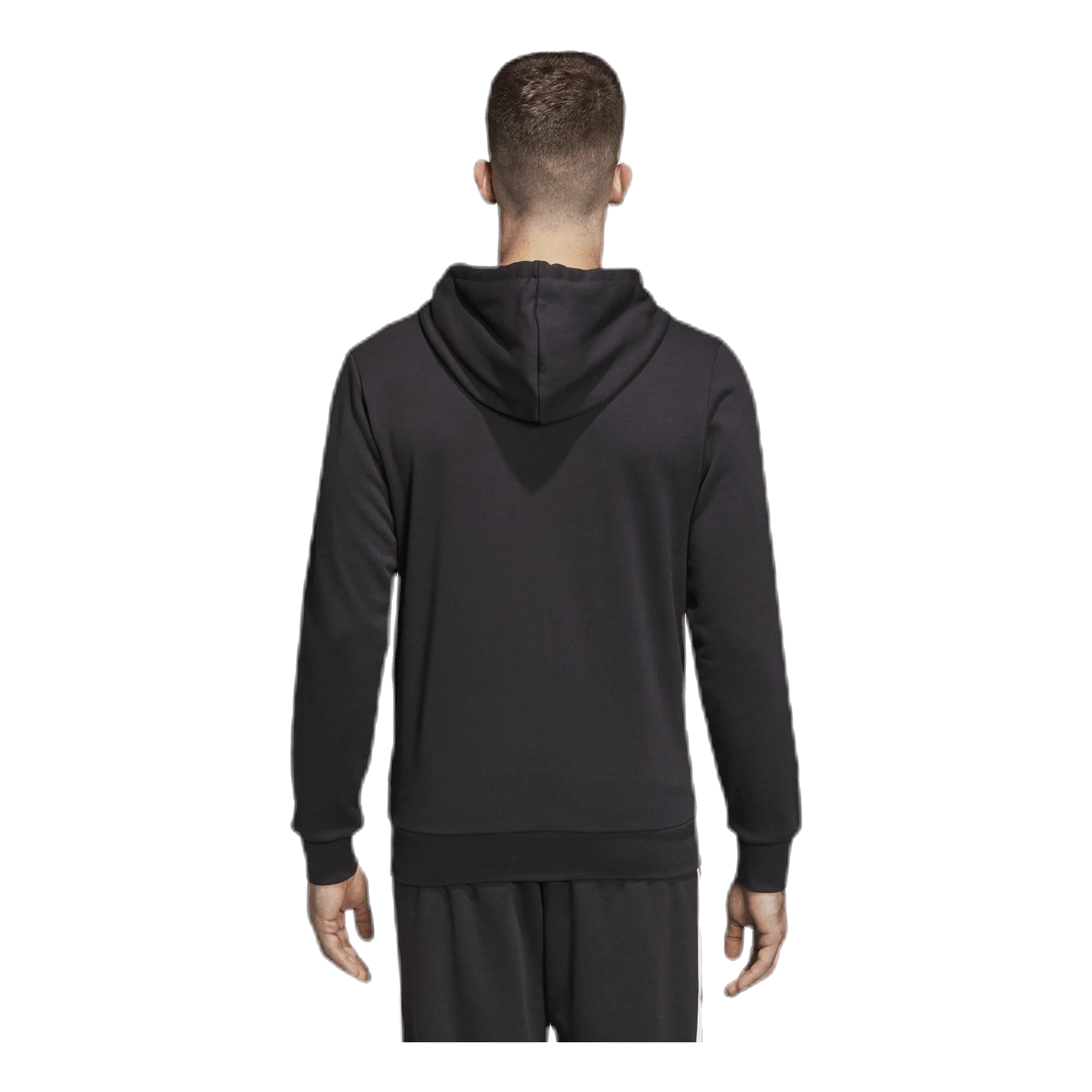 Adidas Essentials 3 Stripes Fullzip French Terry Black / White