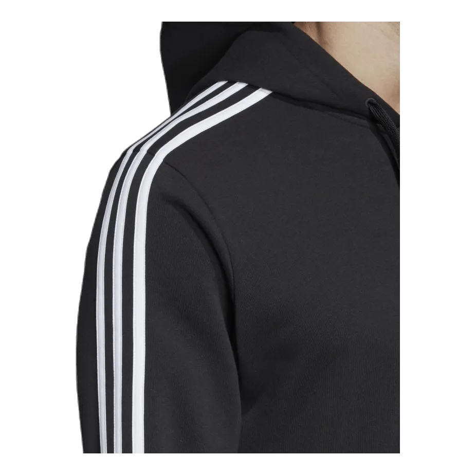 Adidas Essentials 3 Stripes Fullzip French Terry Black / White
