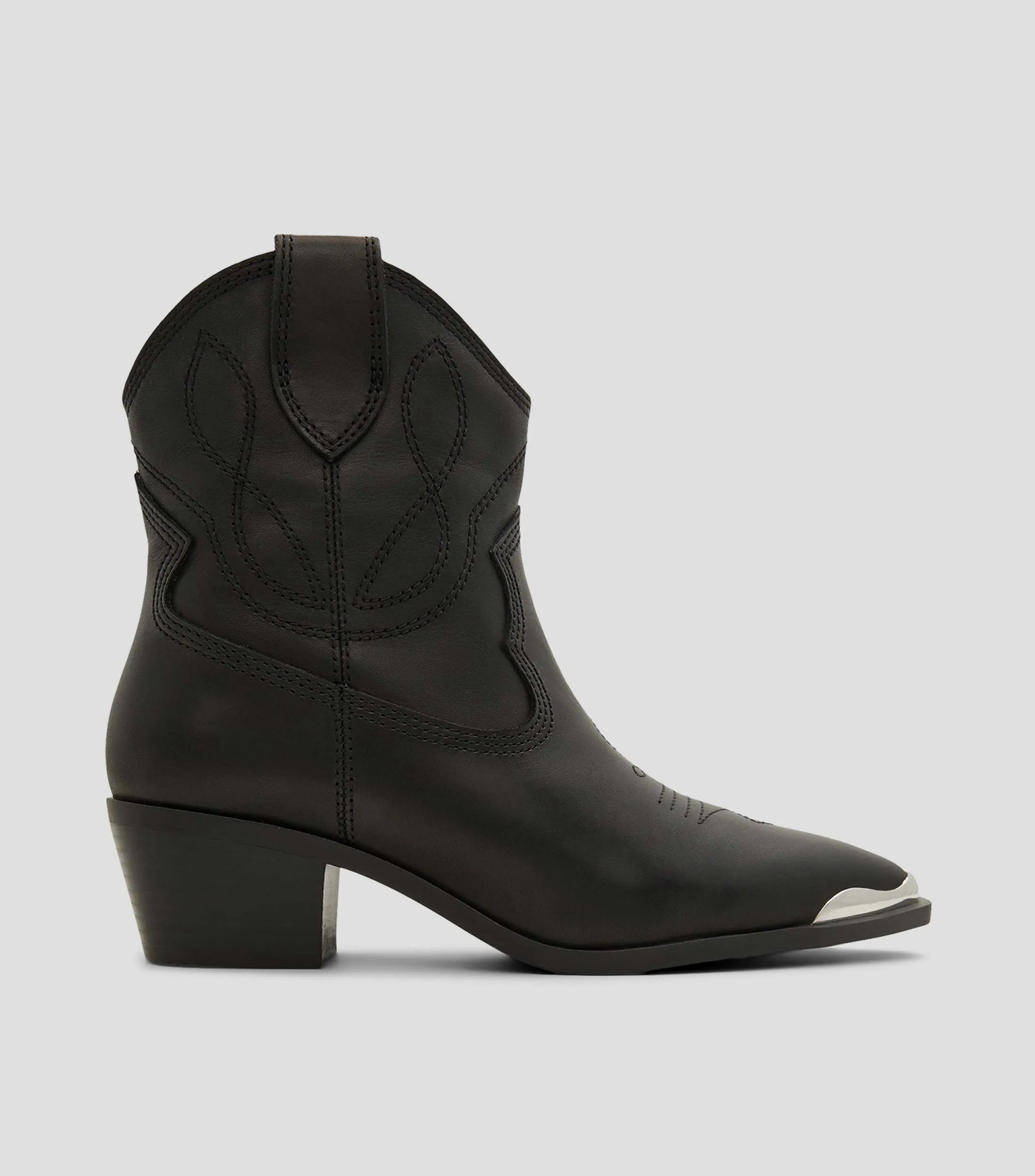Aldo Botines vaqueros en piel con tacón medio ancho Mujer