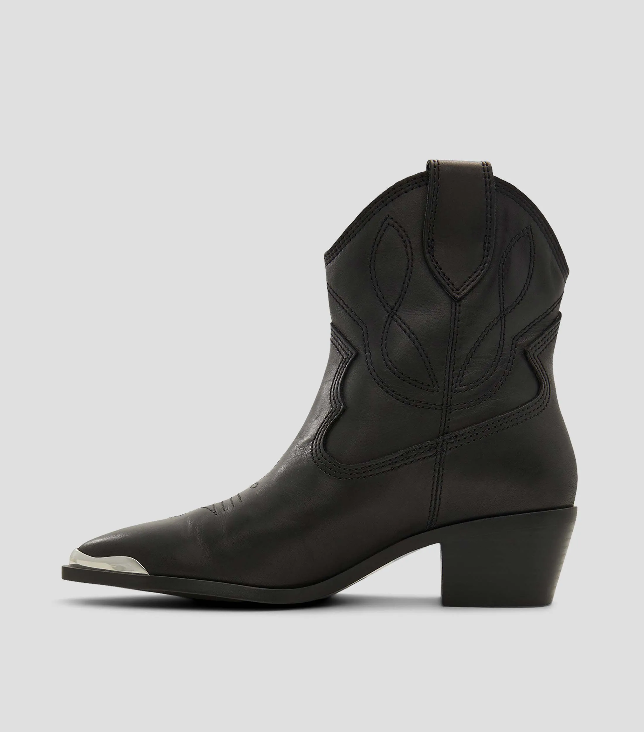 Aldo Botines vaqueros en piel con tacón medio ancho Mujer