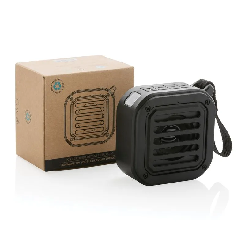 Altavoz solar inalámbrico 3W plástico reciclado RCS Sunwave