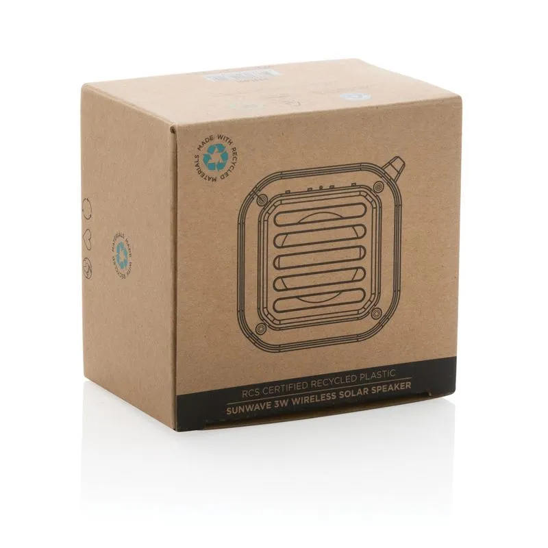 Altavoz solar inalámbrico 3W plástico reciclado RCS Sunwave