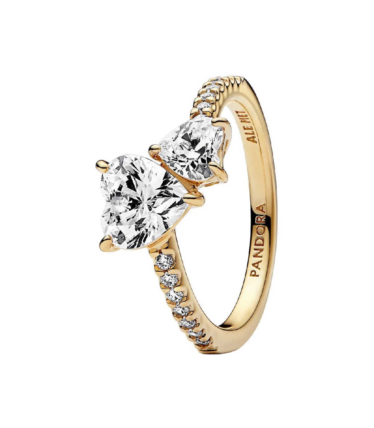 ANILLO PANDORA CORAZON DOBLE BRILLANTE  161198C01