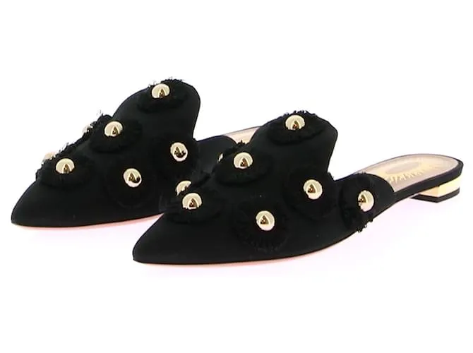 AQUAZZURA Sandalias T.UE 37 Cuero Negro 