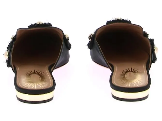 AQUAZZURA Sandalias T.UE 37 Cuero Negro 