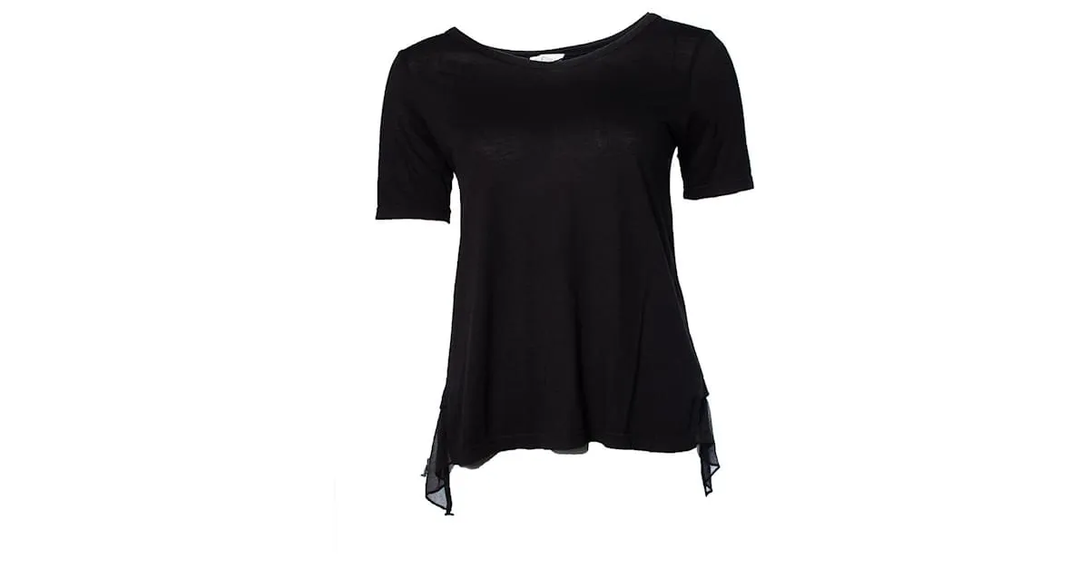 Autre Marque clú, Top negro con espalda transparente. 
