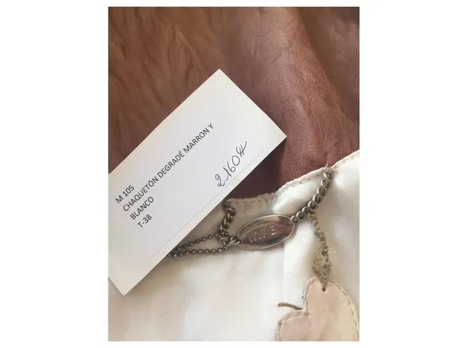 Autre Marque Cuero saharienne Beige Marrón claro 