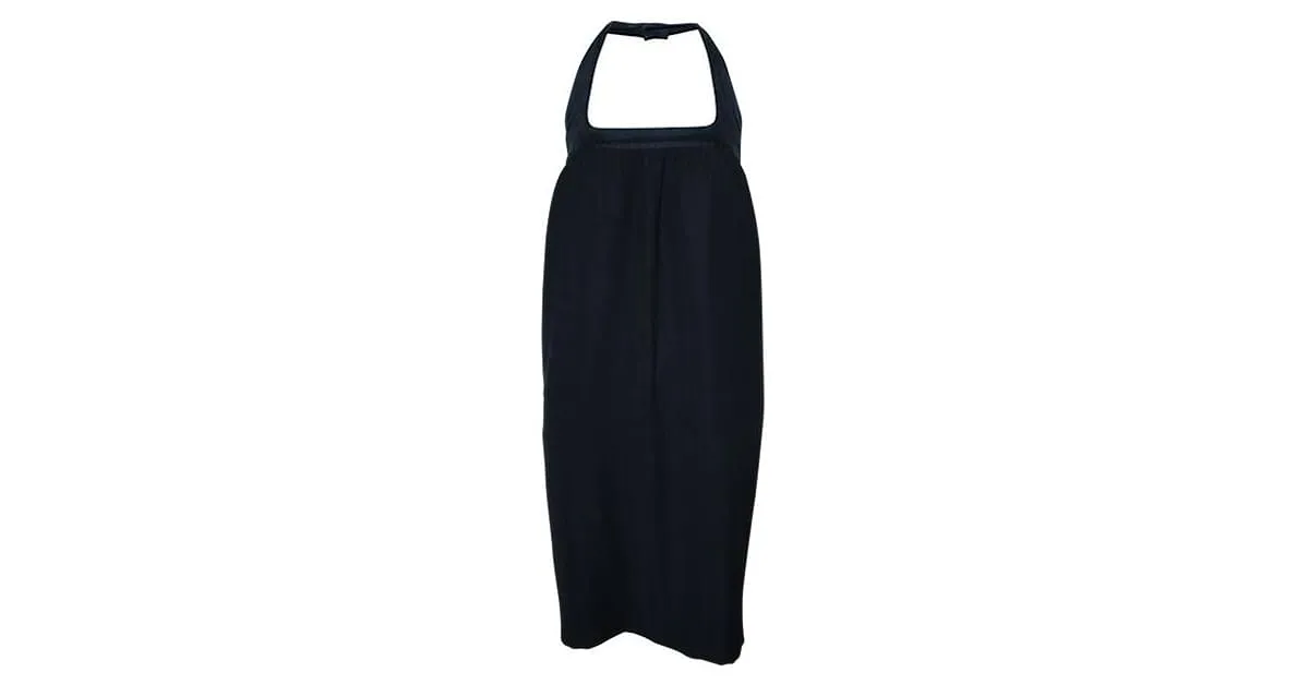 Autre Marque DISEÑADOR CONTEMPORÁNEO Vestido negro sin espalda con cremallera 