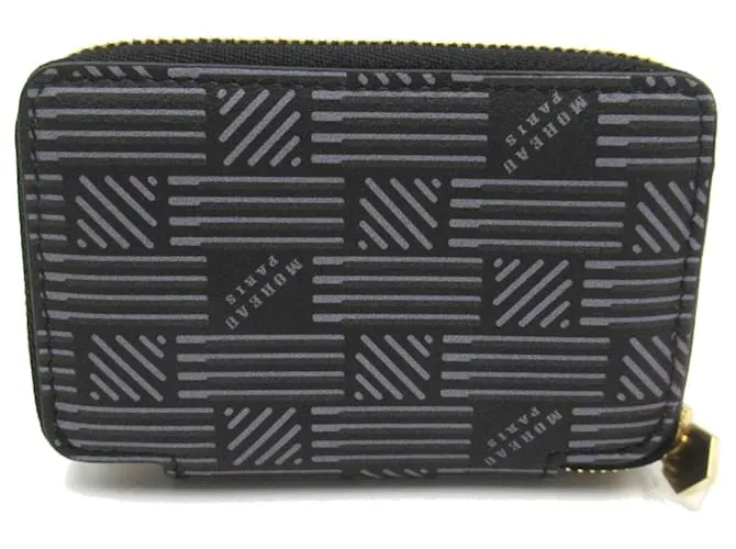 Autre Marque Monedero de cuero negro Morabito 