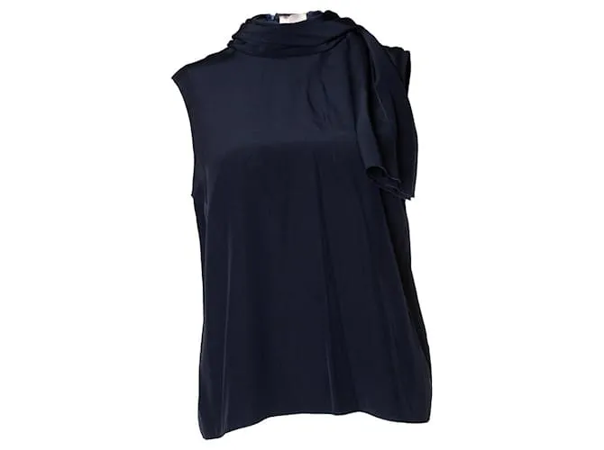 Autre Marque Roksanda, Top efecto pañuelo azul 