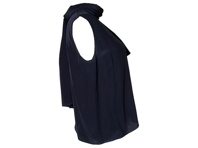 Autre Marque Roksanda, Top efecto pañuelo azul 