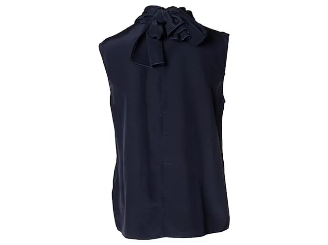 Autre Marque Roksanda, Top efecto pañuelo azul 