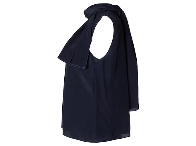 Autre Marque Roksanda, Top efecto pañuelo azul 