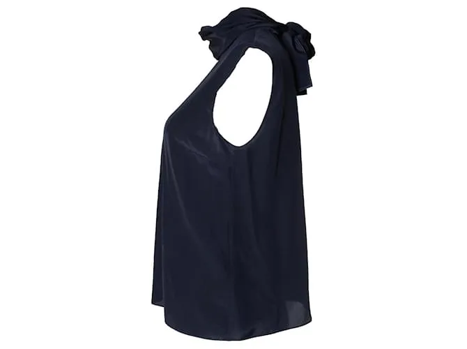 Autre Marque Roksanda, Top efecto pañuelo azul 