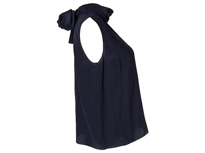 Autre Marque Roksanda, Top efecto pañuelo azul 