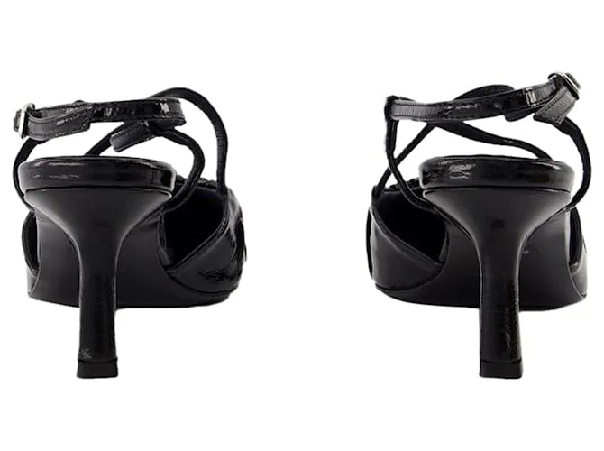 AUTRE MARQUE SANDALIAS NERI  CAREL  CUERO  NEGRO 