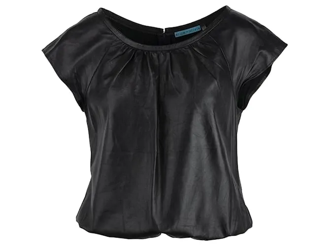 Autre Marque Top de cuero Negro 