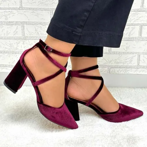 AZAREY 459H623 Zapatos de terciopelo con tacón