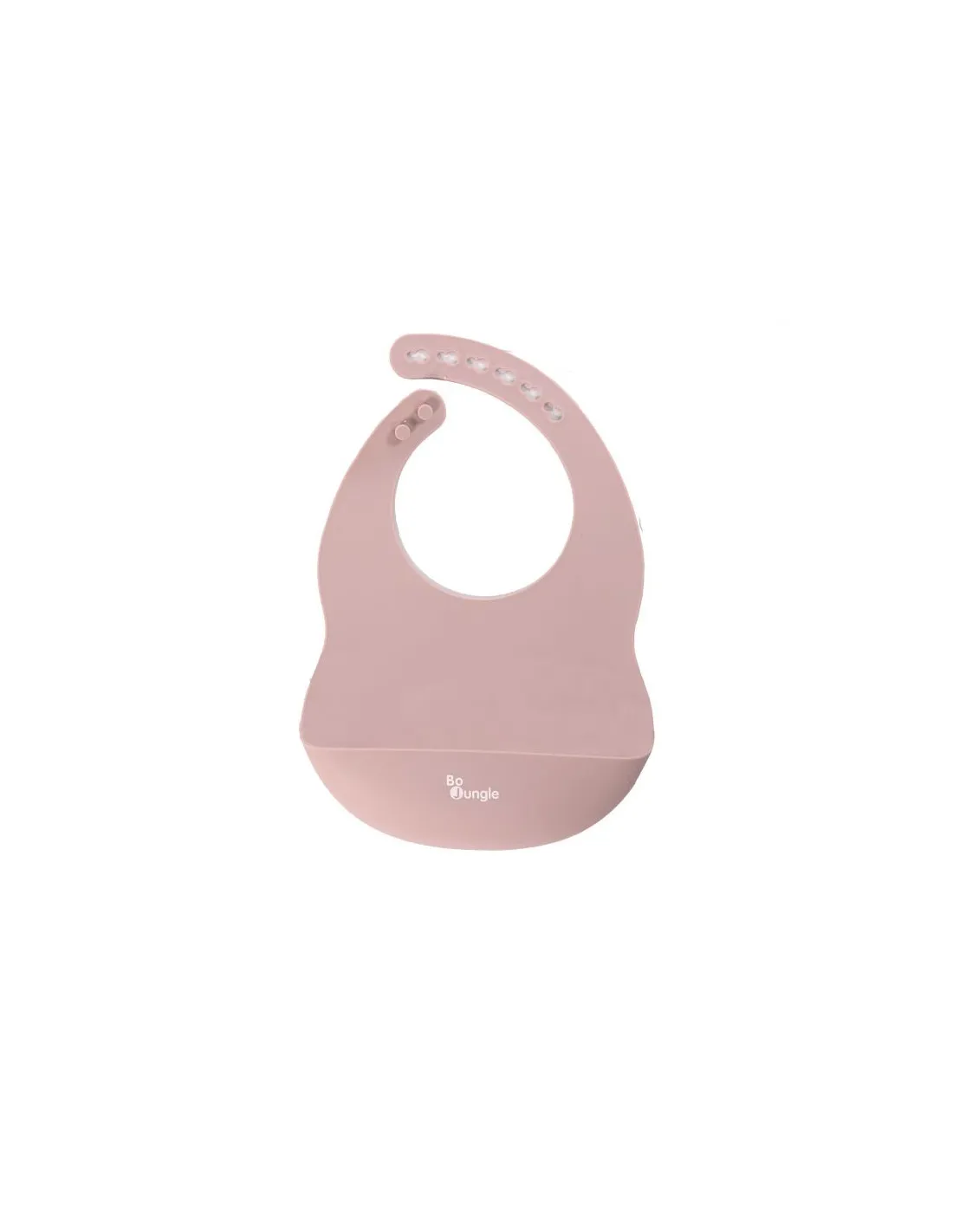 Babero de silicona rosa de Bo Jungle