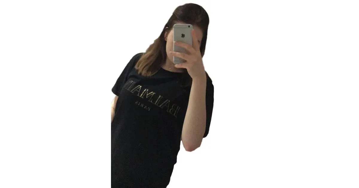Balmain tees Negro 