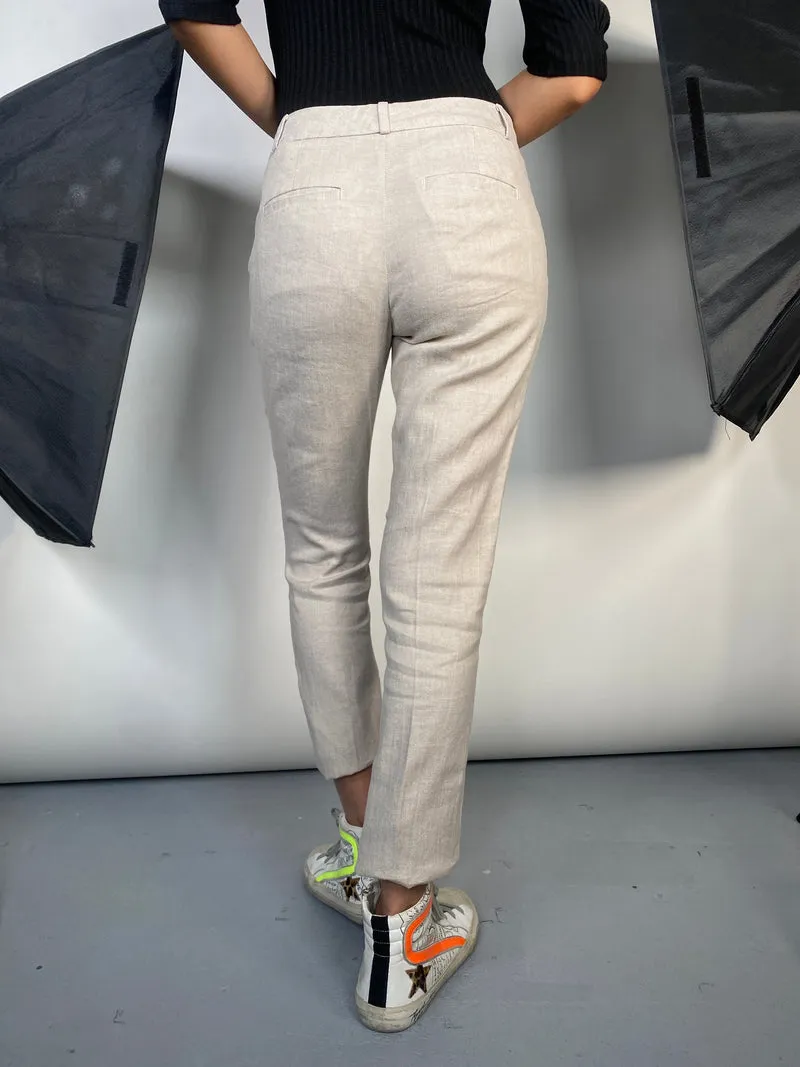 BANANA REPUBLIC Pantalón Lino Beige