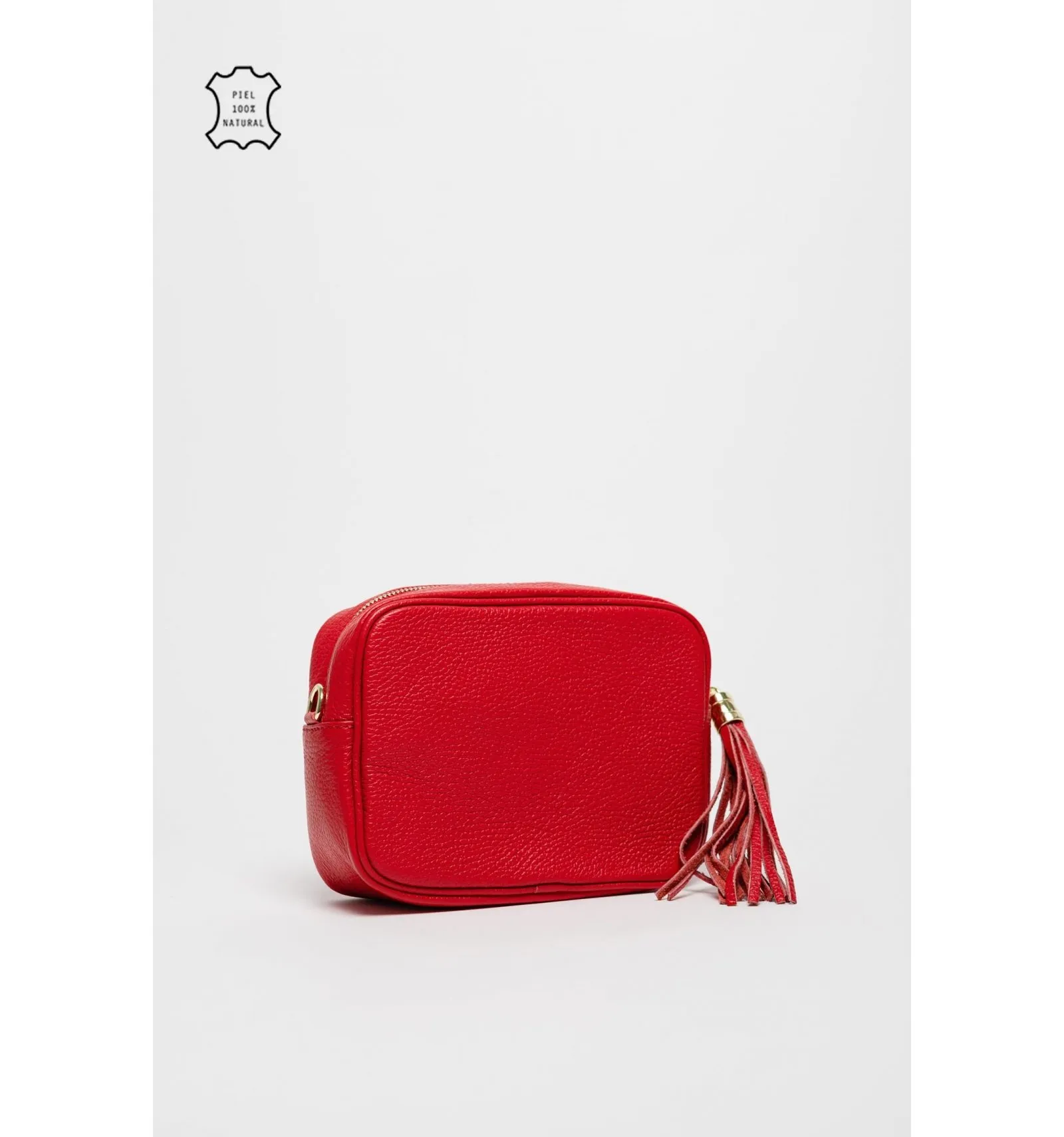 BANDOLERA DE PIEL ROYAUME  ROJO