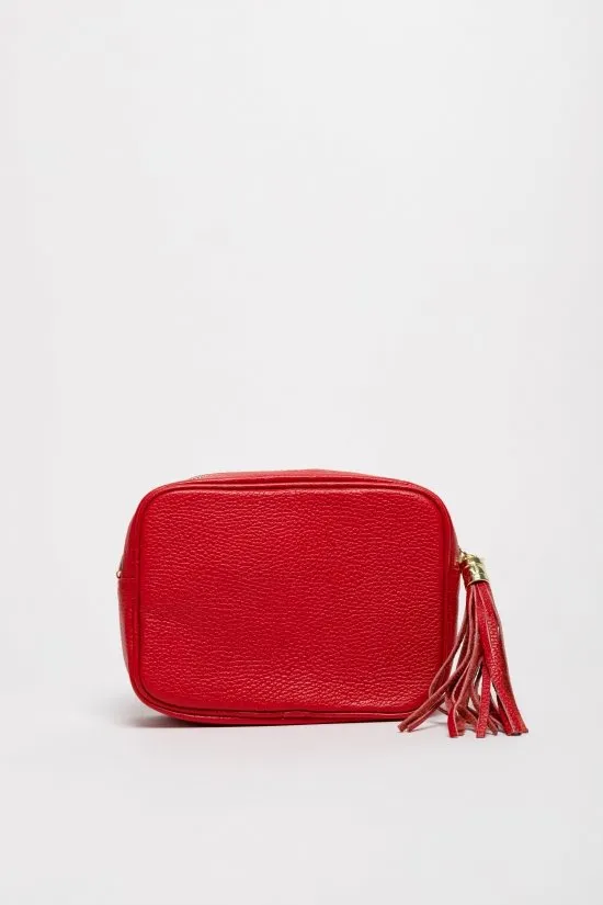 BANDOLERA DE PIEL ROYAUME  ROJO