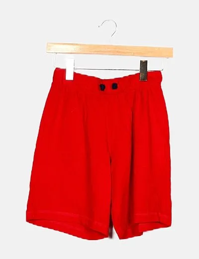 Benetton Short rojo detalle