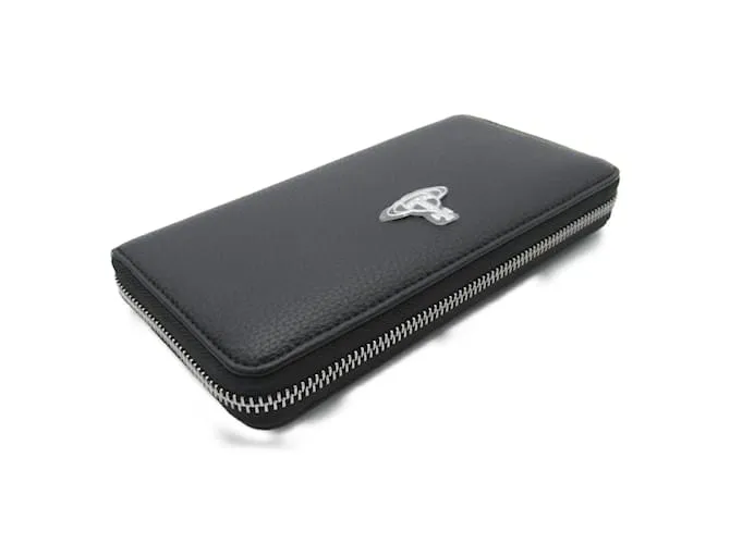 BILLETERA BIFOLD DE CUERO NEGRO VIVIENNE WESTWOOD 