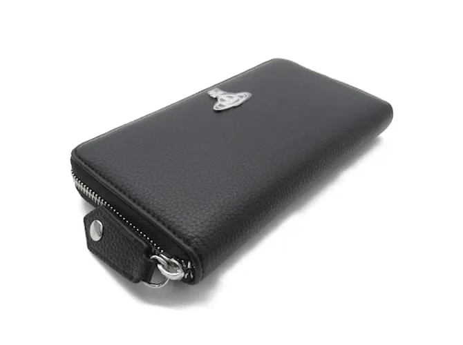 BILLETERA BIFOLD DE CUERO NEGRO VIVIENNE WESTWOOD 