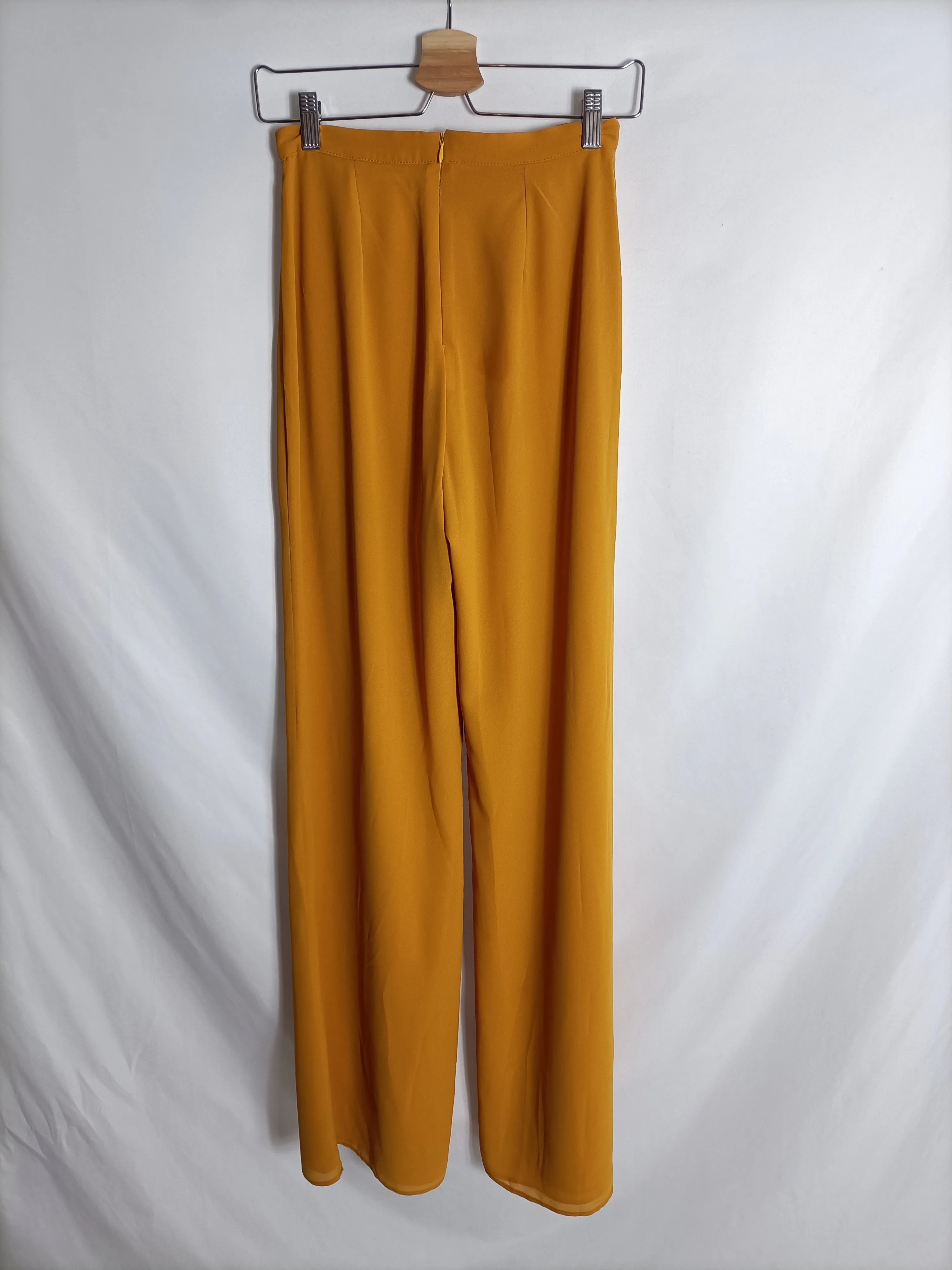 BIMANI. Pantalón fluido mostaza T.36