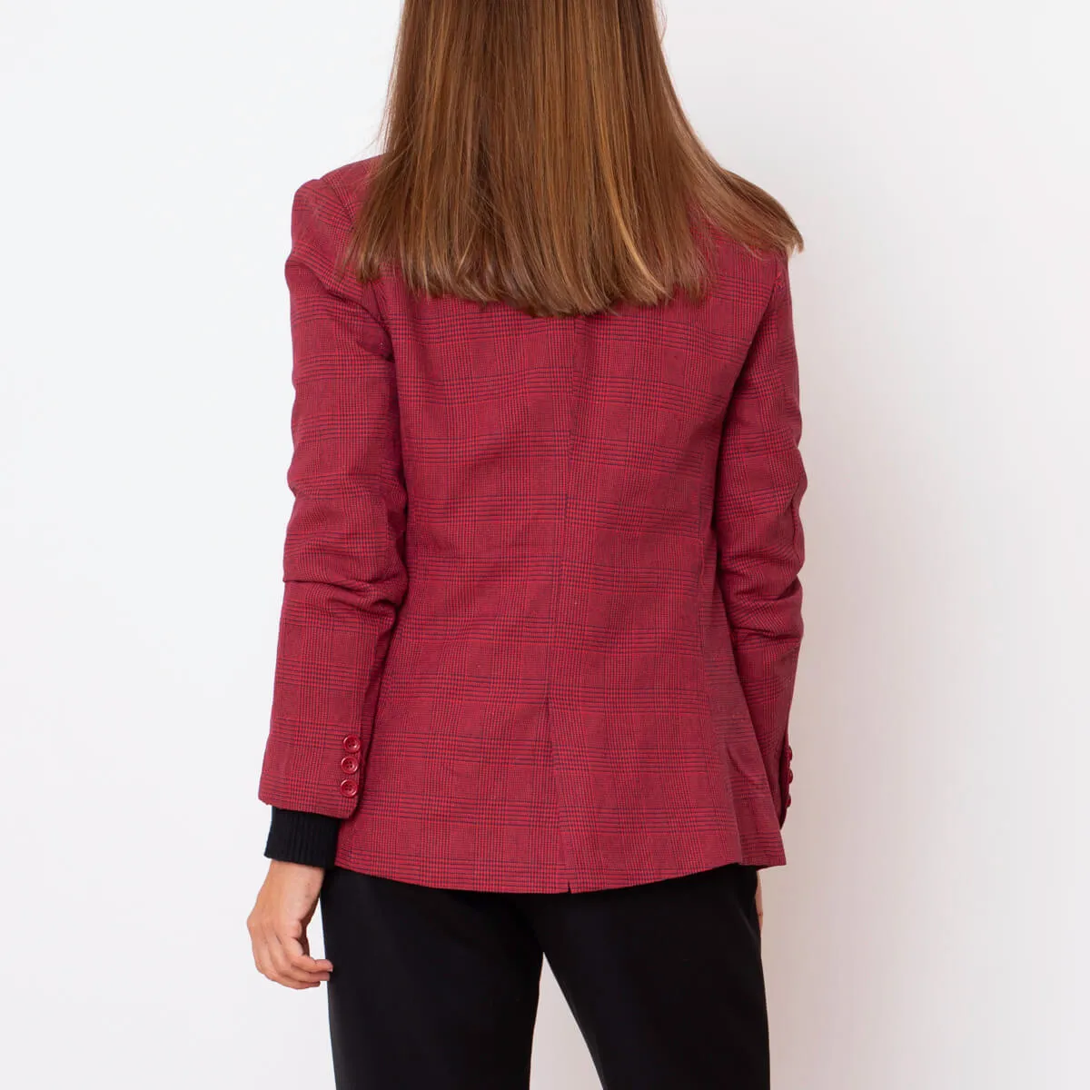 BLAZER CUADROS  ROJO