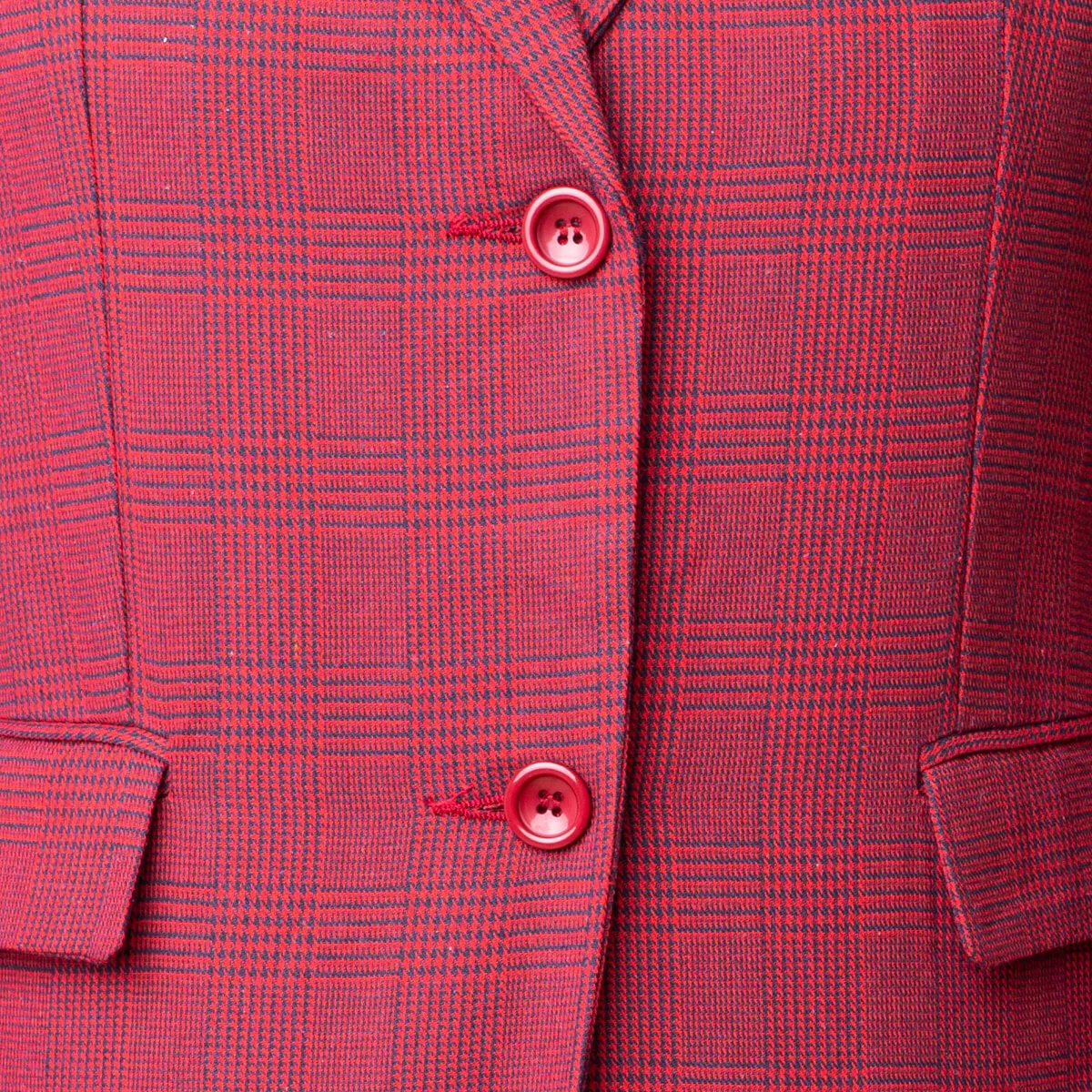 BLAZER CUADROS  ROJO
