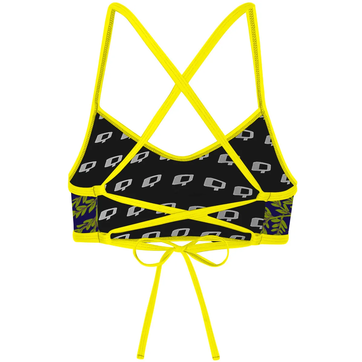 BLUE SUNFLOWER   CIARA TIEBACK BIKINI TOP