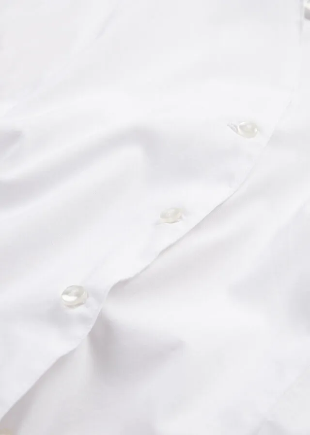Blusa con cuello chimenea Blanco