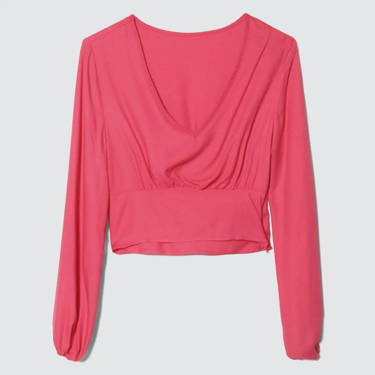 Blusa Manga Larga Con Escote