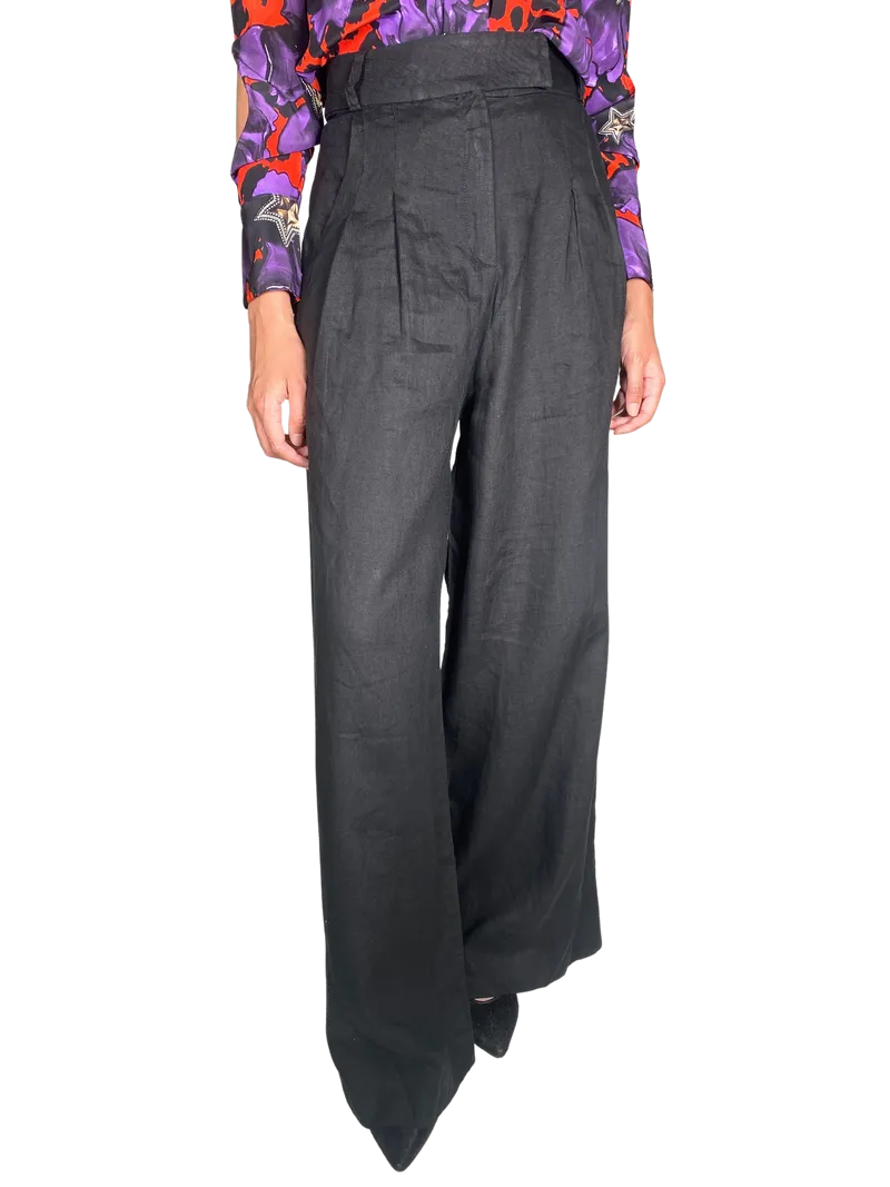 BOKEN Pantalón Negro Tela