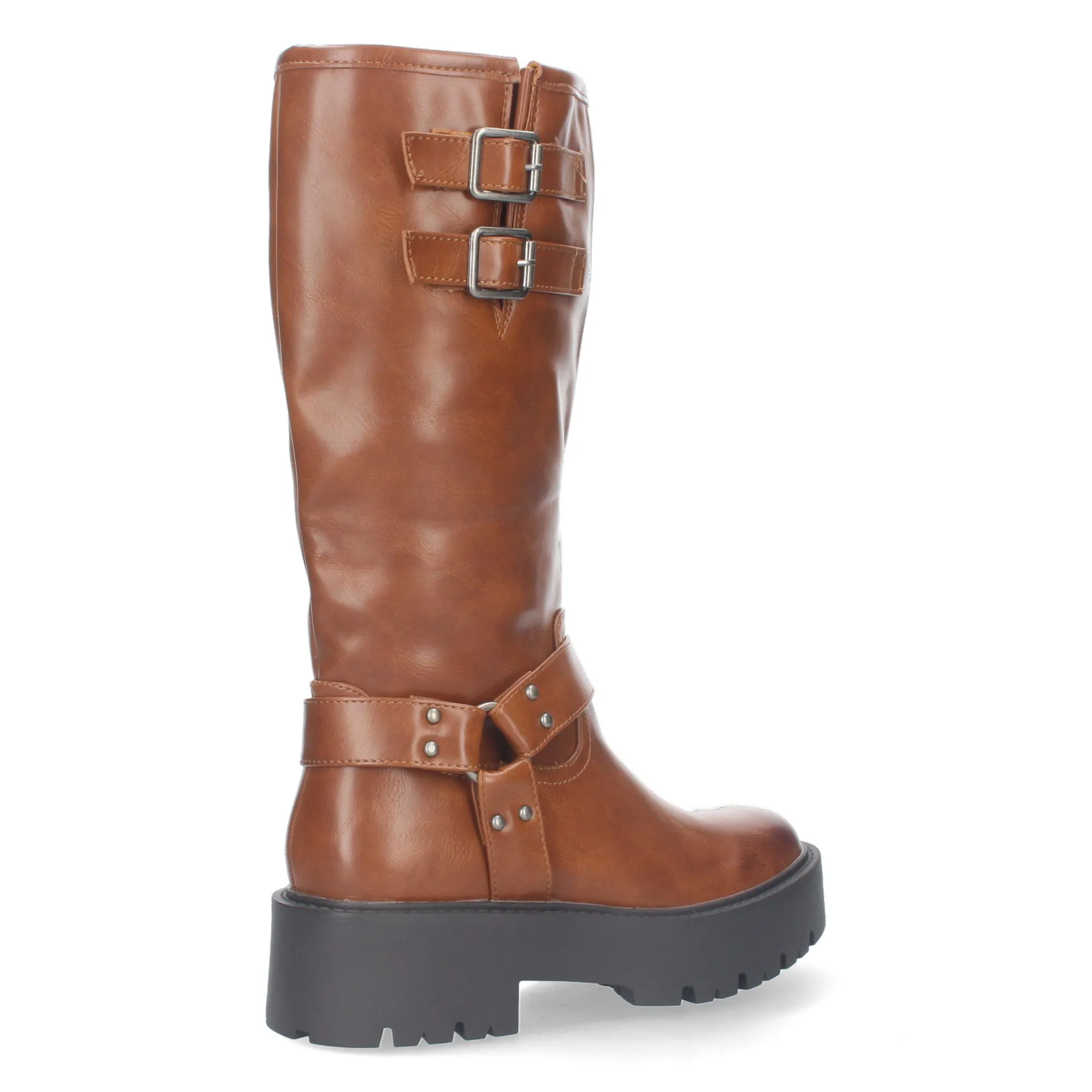 BOTAS ESTILO MOTERO BIKER PARA MUJER COLOR CAMEL YY80