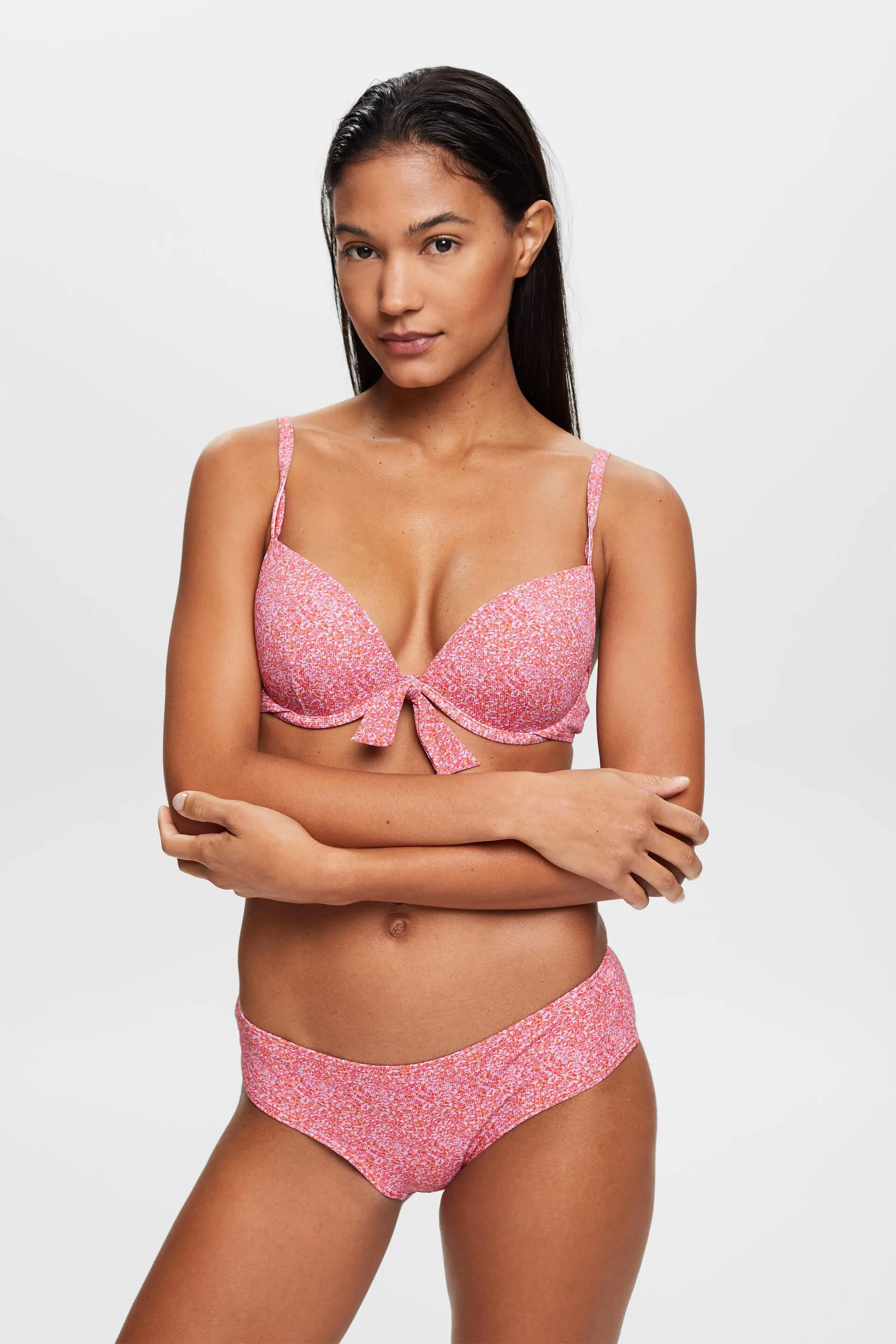 Braguitas de bikini estilo tiro bajo con estampado allover