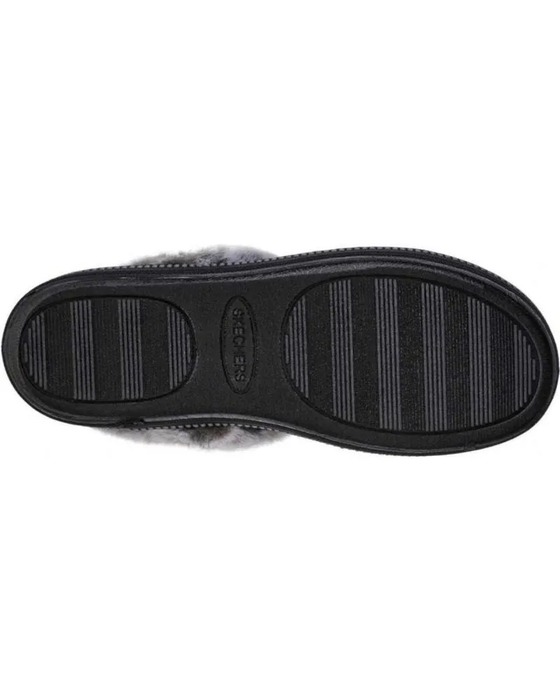 CALZADO DE CASA DE MUJER SKECHERS COZY CAMPFIRE  FRESH TOAST 167219 ZAPATILLAS DE E BLK NEGRO