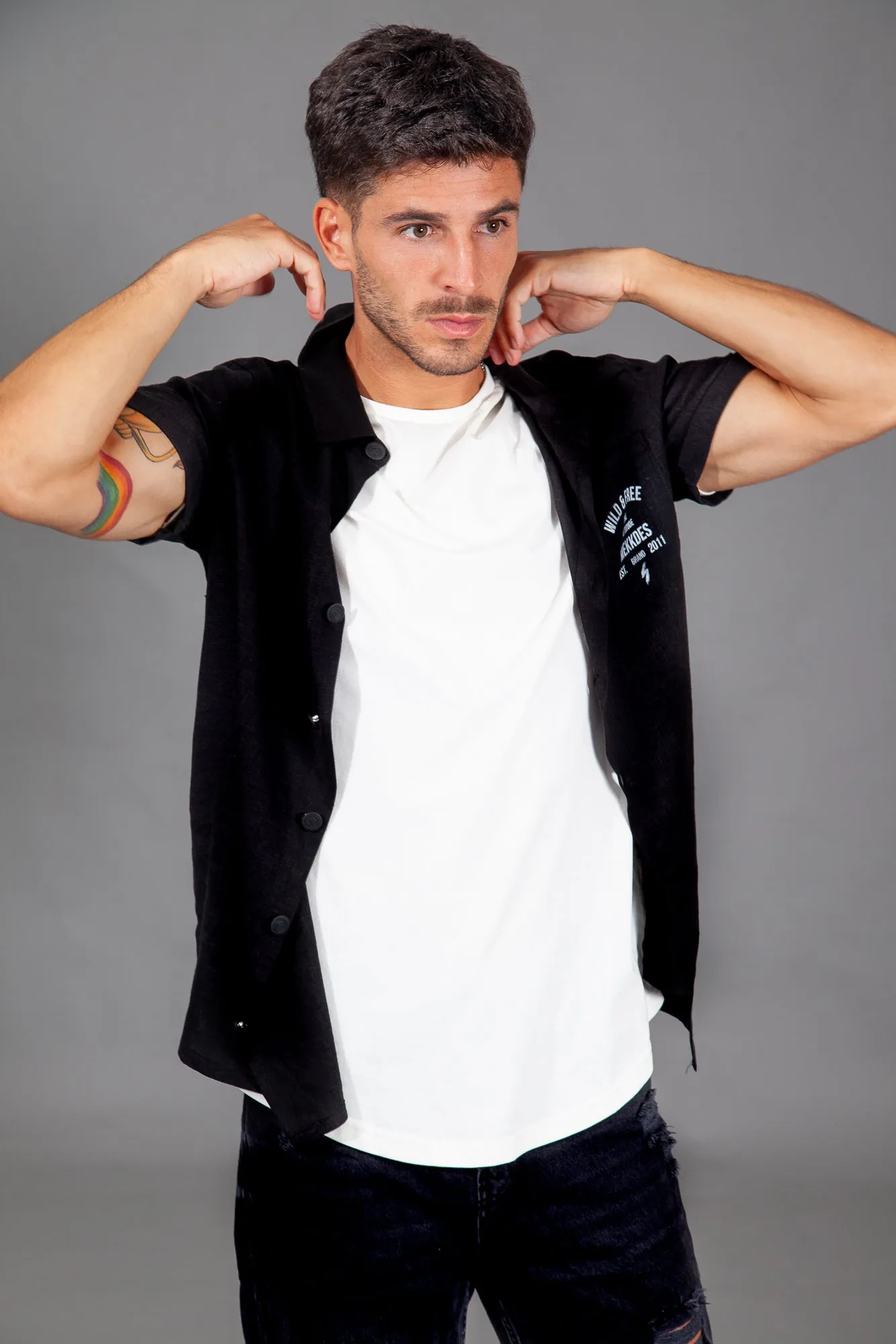 Camisa HE lino negro WILD & FREE
