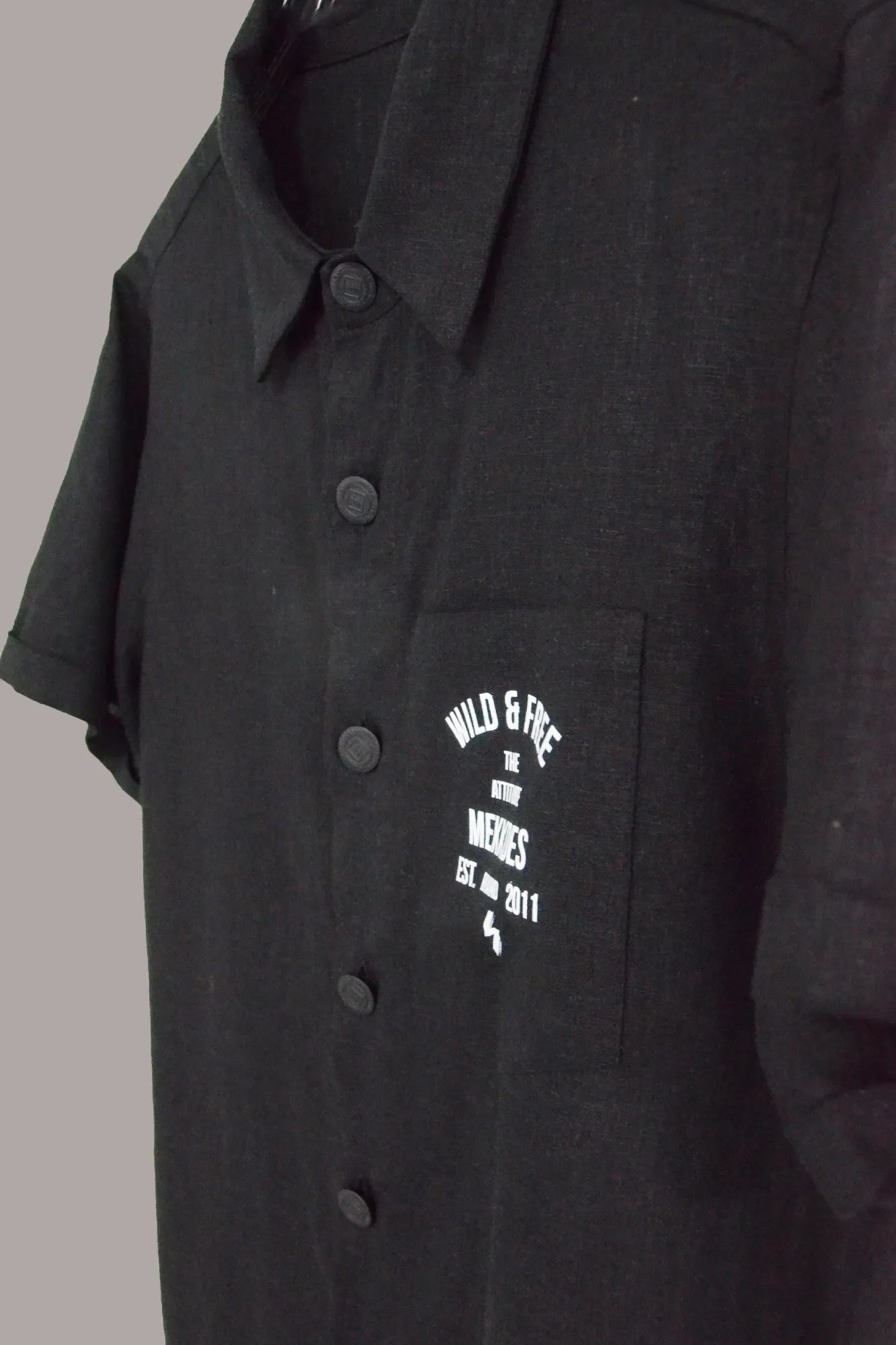Camisa HE lino negro WILD & FREE