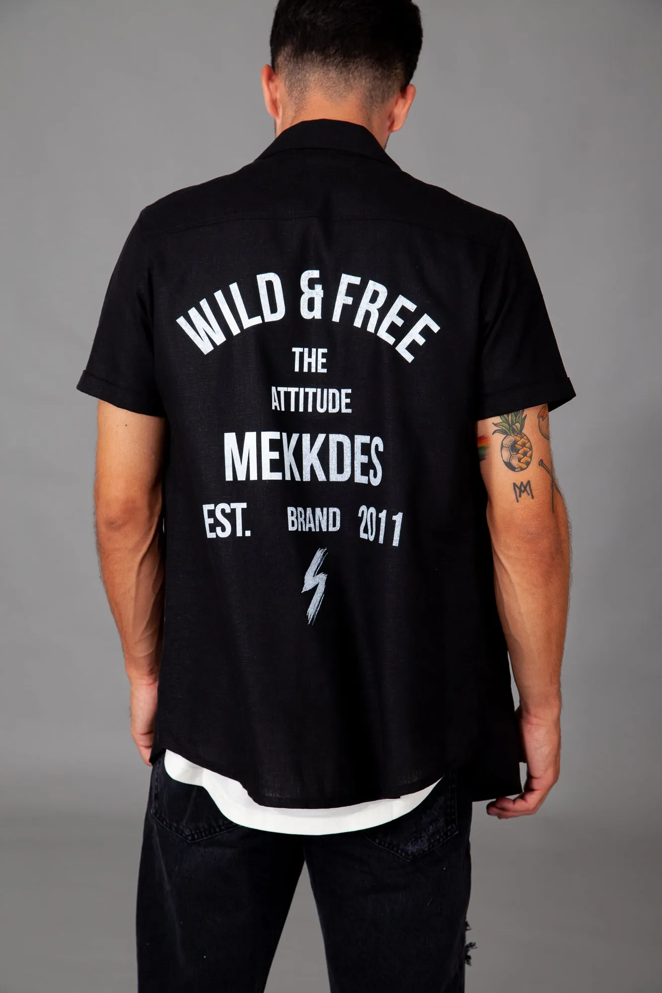 Camisa HE lino negro WILD & FREE